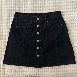 American Eagle Black Jean Skirt